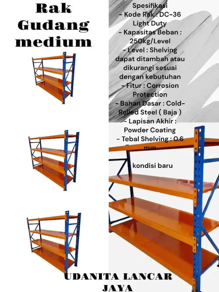 RAK MEDIUM LIGH DUTY KAPASITAS 250 KG