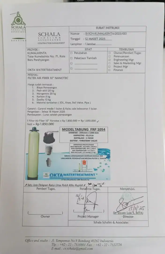 Penjernih filter air muar