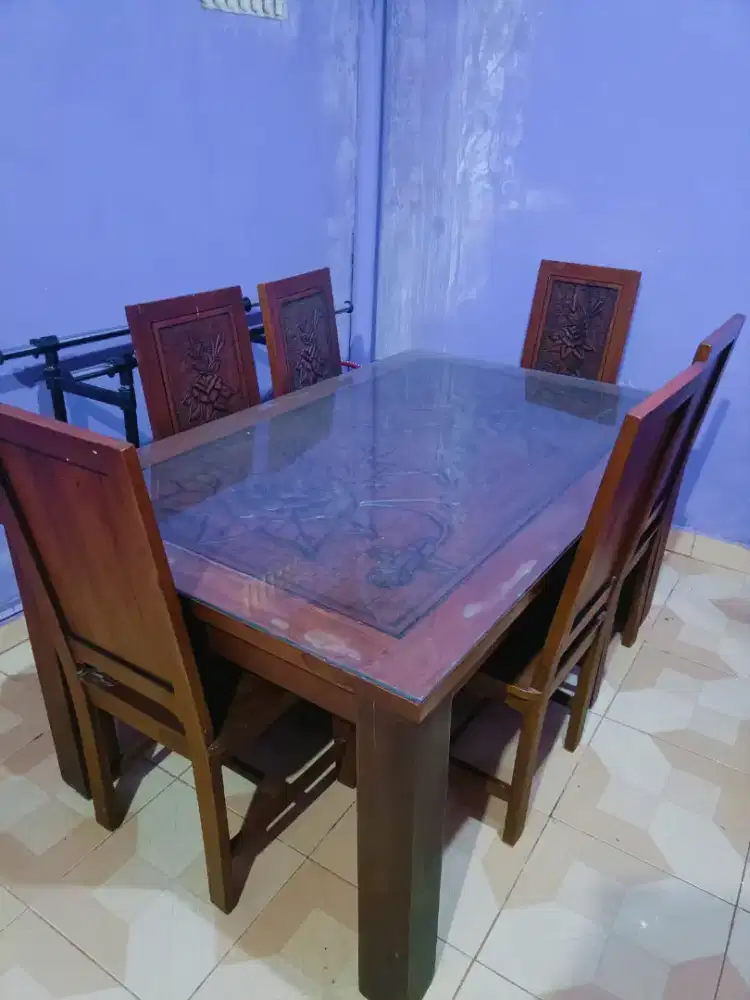 Dijual kursi meja makan jati asli jepara