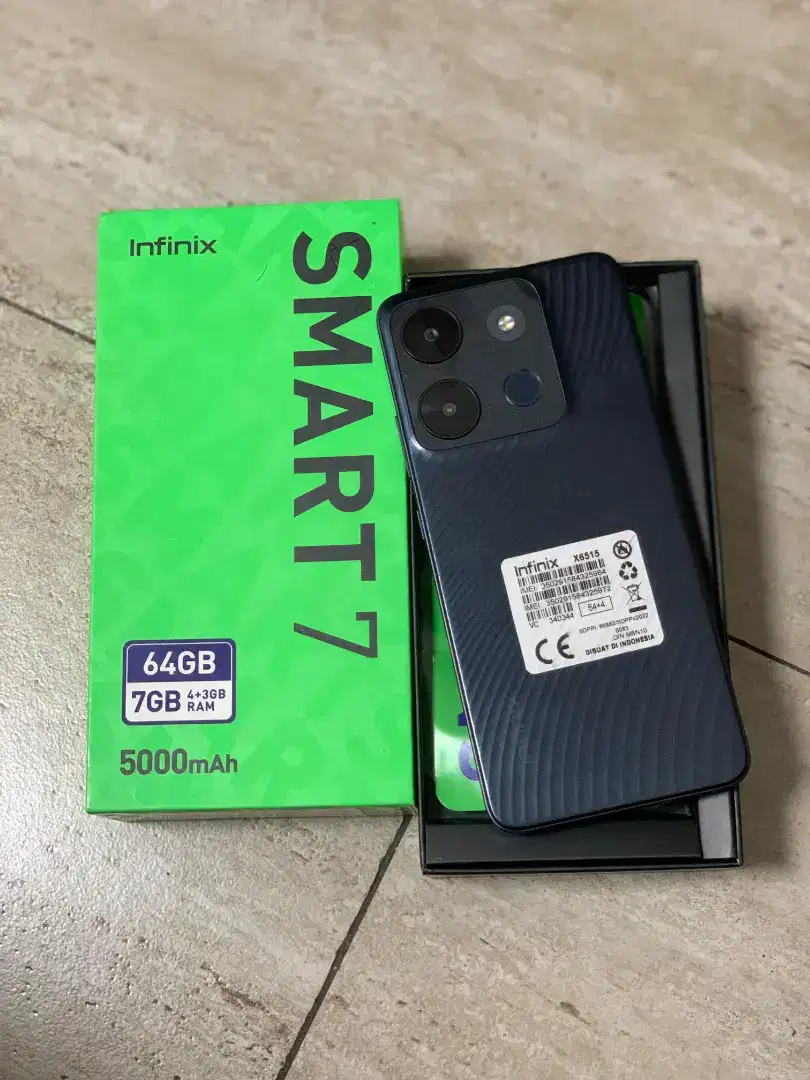 Infinix smart 7 4+4/64gb fullset