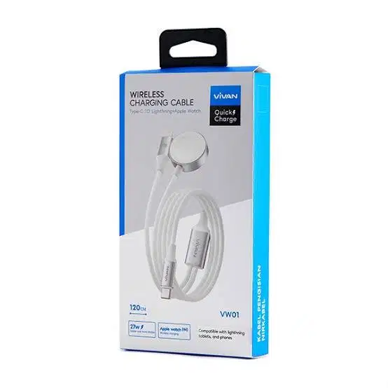 vivan data cable 2 in 1 vw01 iphone type C ligning apple watch