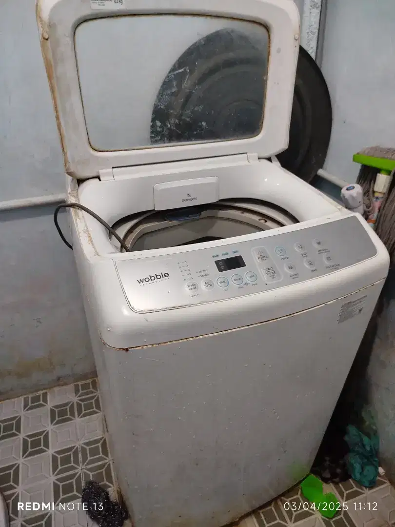 Mesin cuci 1 tabung top loading Samsung wobble
