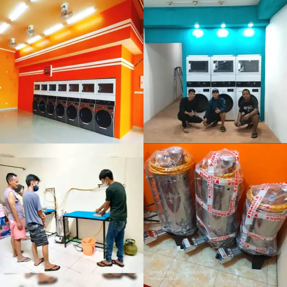 PAKET LENGKAP USAHA LAUNDRY|MESIN CUCI|MESIN PENGERING