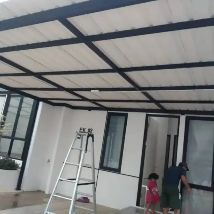 008 kanopi atap upvc alderon double layer