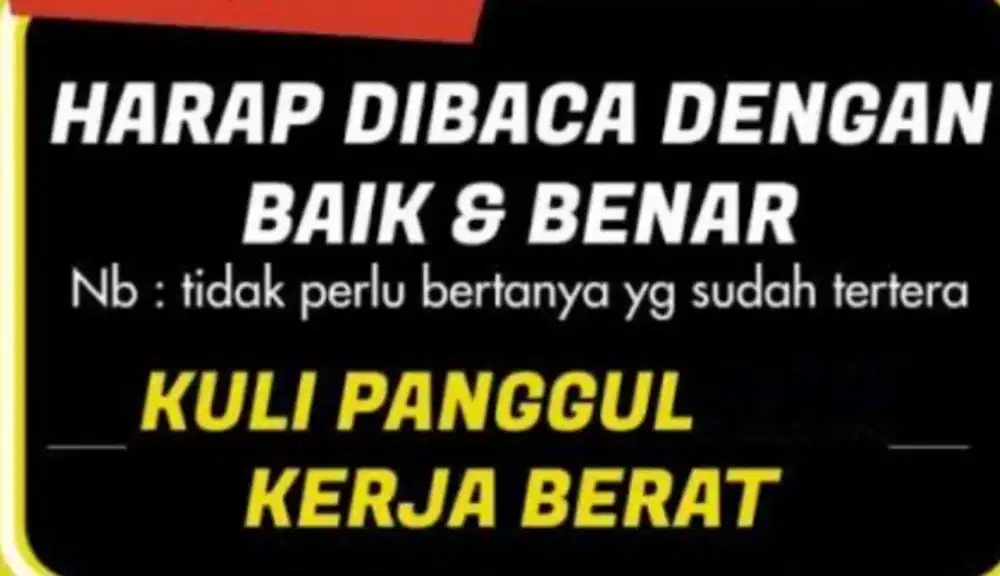 Loker Kuli Kirim & ngeBall Barang