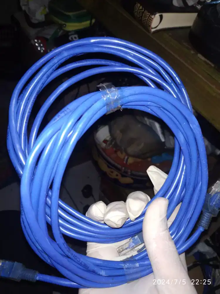 Kabel LAN RJ45 3/5/10 meter siap Pakai sudah ada portnya