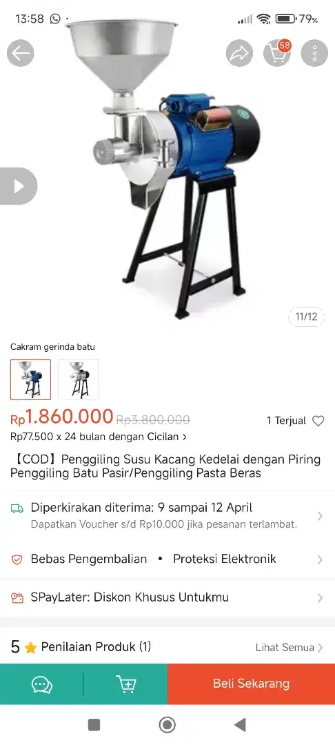 Mesin penggiling tepung basah dan kering