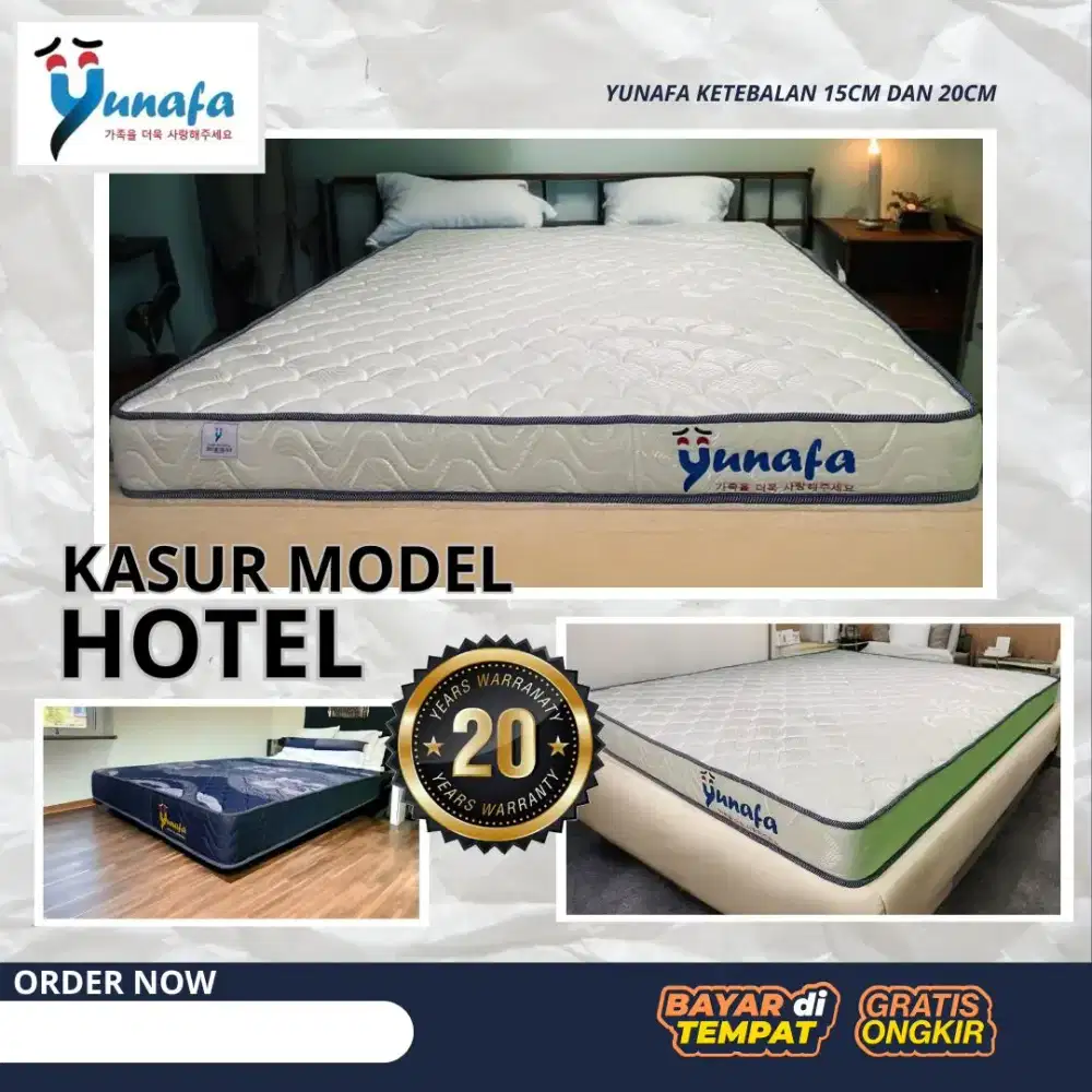 Promo kasur busa yunafa cod gratis ongkir garansi kempes 20taun