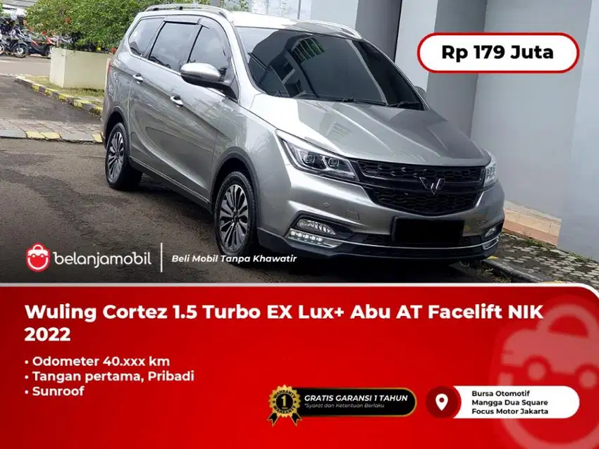 [ SUNROOF ] Wuling Cortez 1.5 Turbo EX Lux+ Abu AT Facelift 2022 2023
