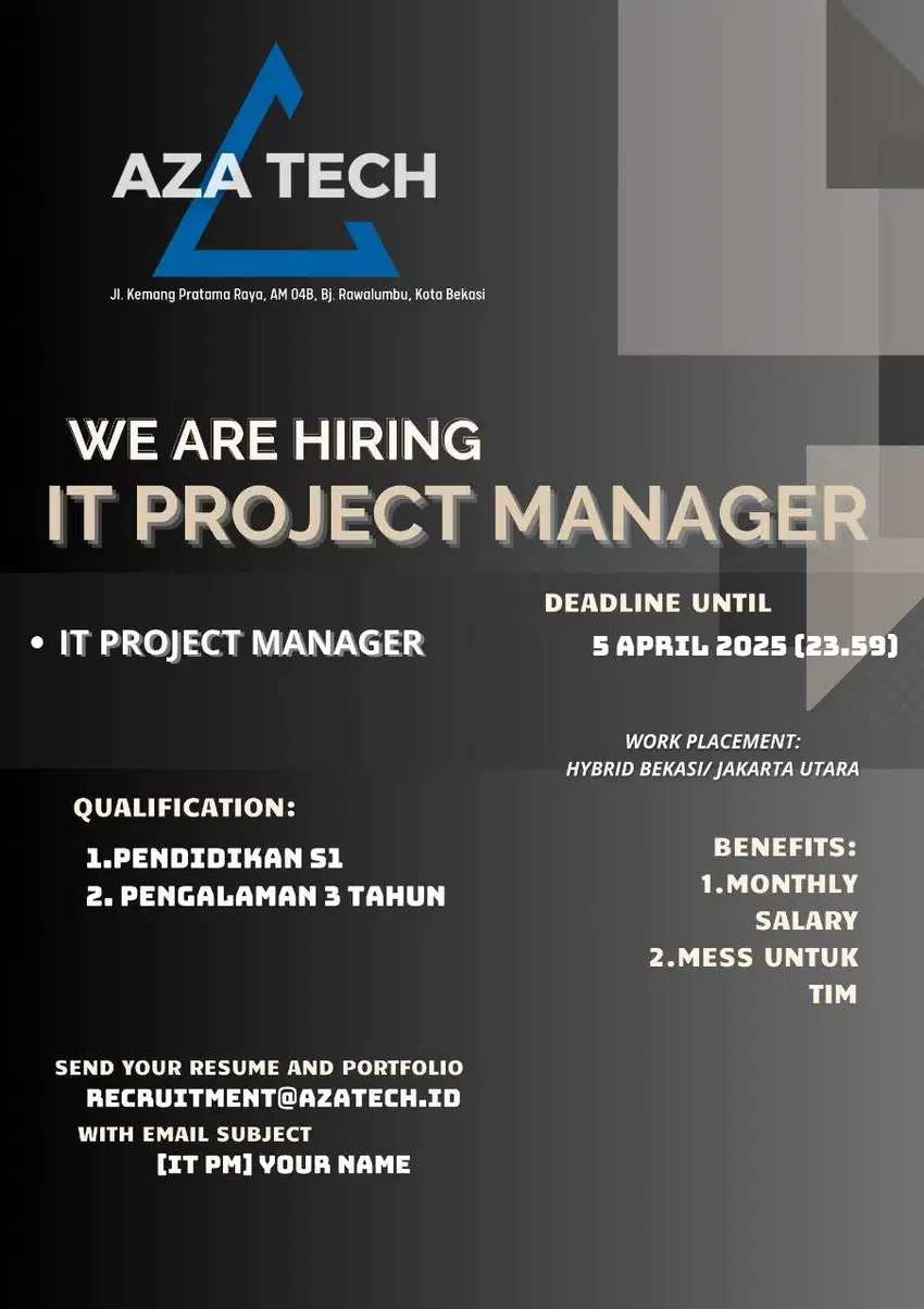 Lowongan Pekerjaan IT Project Manager
