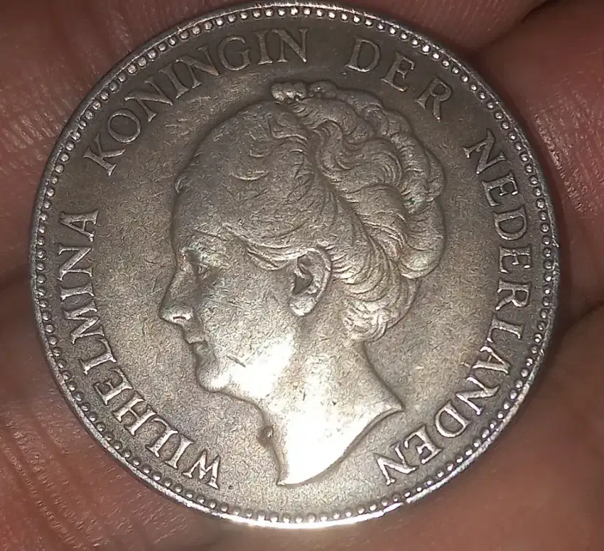 Jual koin 1 gulden wilhelmina 1929