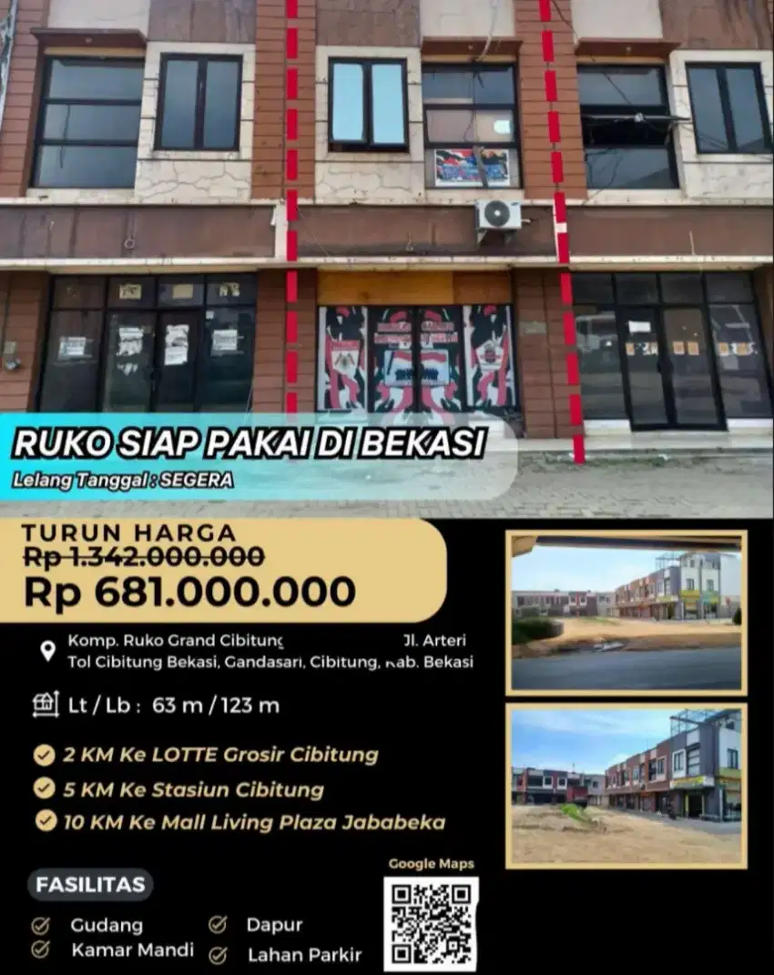 Dijual Ruko Grand Cibitung Gandasari
