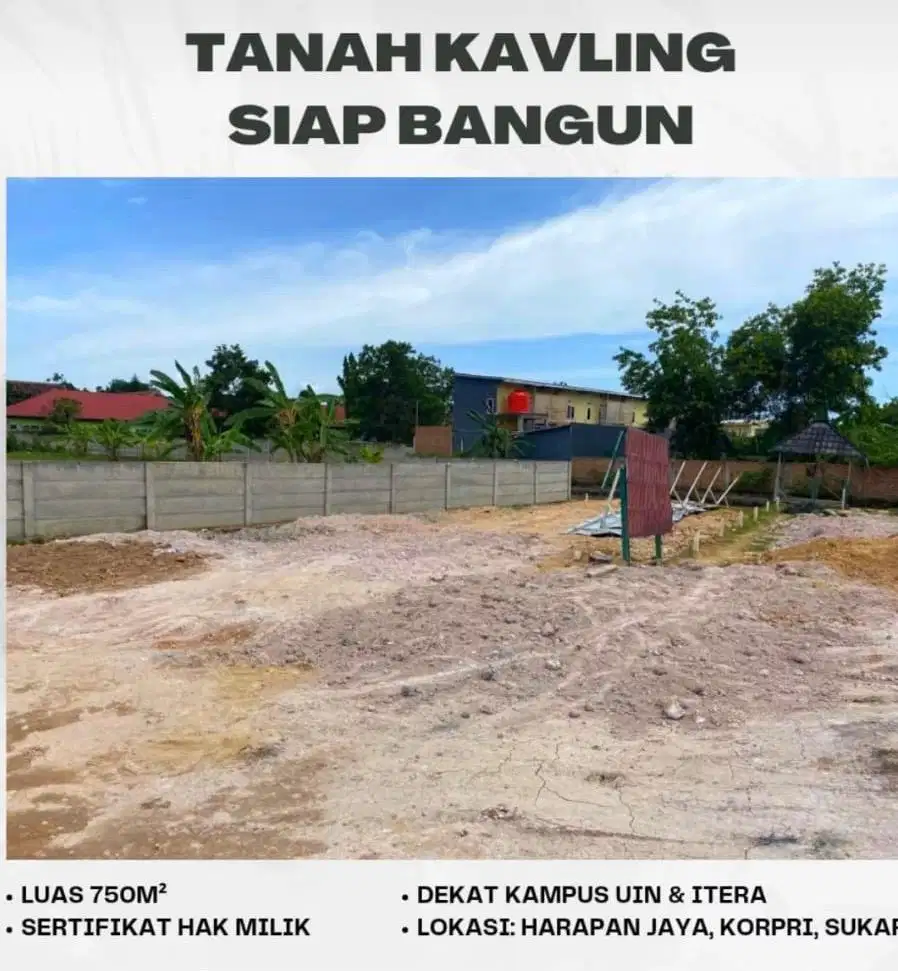 Dijual Tanah Kavling Pribadi di Bandar Lampung (Sudah SHM)