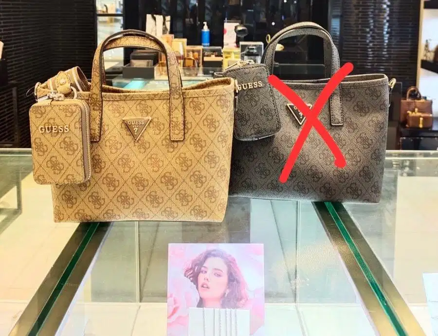 Guess Bag Signature Logo Brown