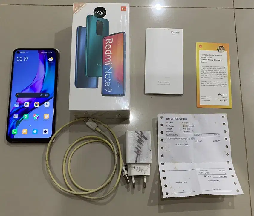 Xiaomi Redmi Note 9 Fullset RAM 4 / 64 GB Normal No Minus