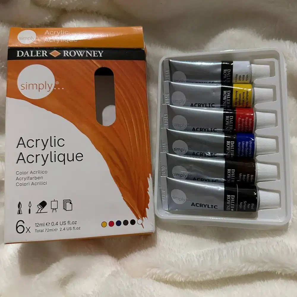 [New] Daler Rowney Simply Acrylic Paint 6 x 12ml