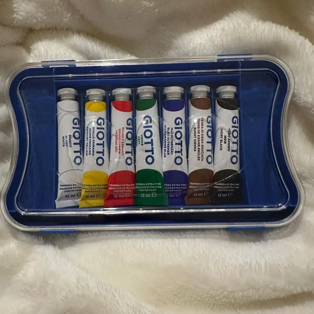 [New] Giotto Extra Fine Poster Paint 7 x 12ml with Brush