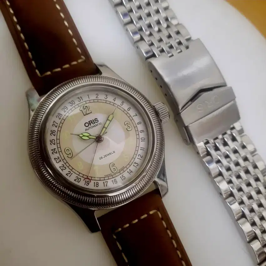 Jam Oris Pointer Big Crown Big Size 44mm Automatic Rare Longines Omega