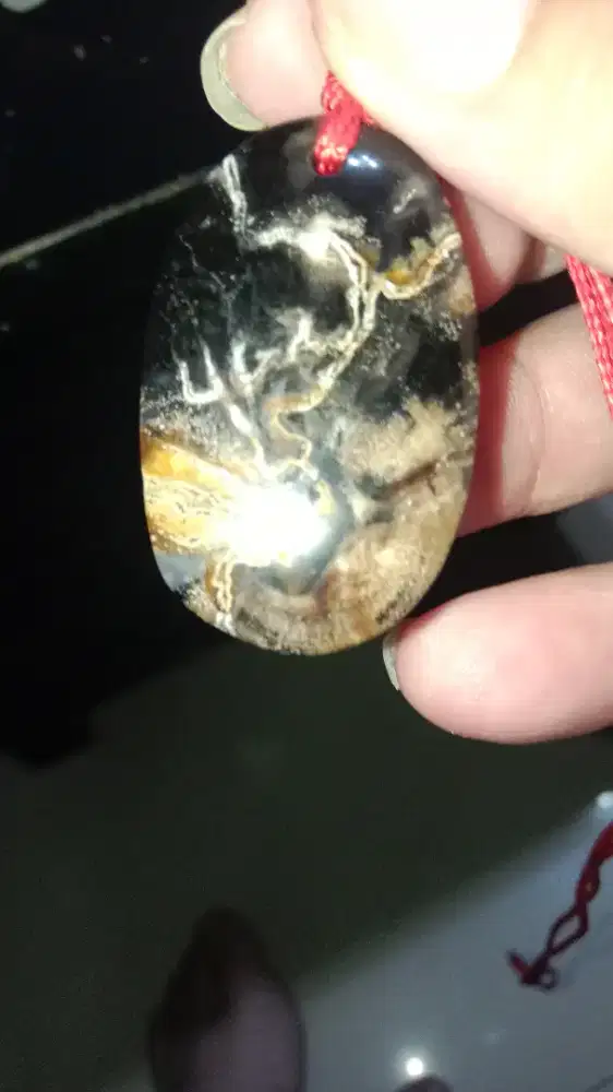 Liontin Fosil Kelor motif Gambar