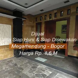 Dijual Segera Rumah VILLA Sejuk Lokasi Megamendung Kab Bogor.
