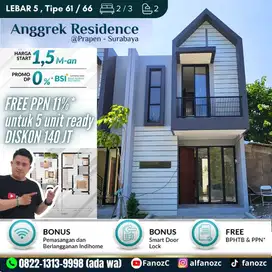 jual rumah surabaya, Anggrek residence prapen, rumah surabaya, lebar 5