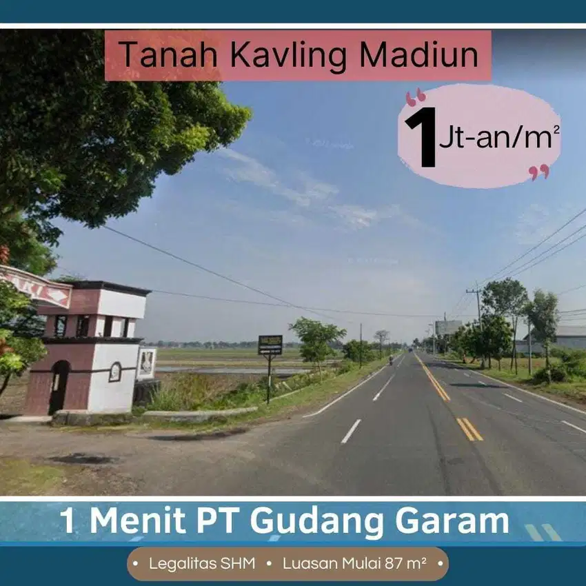 TANAH KAVLING MURAH NGLAMES STRATEGIS LINGKUNGAN ASRI VIEW PERSAWAHAN
