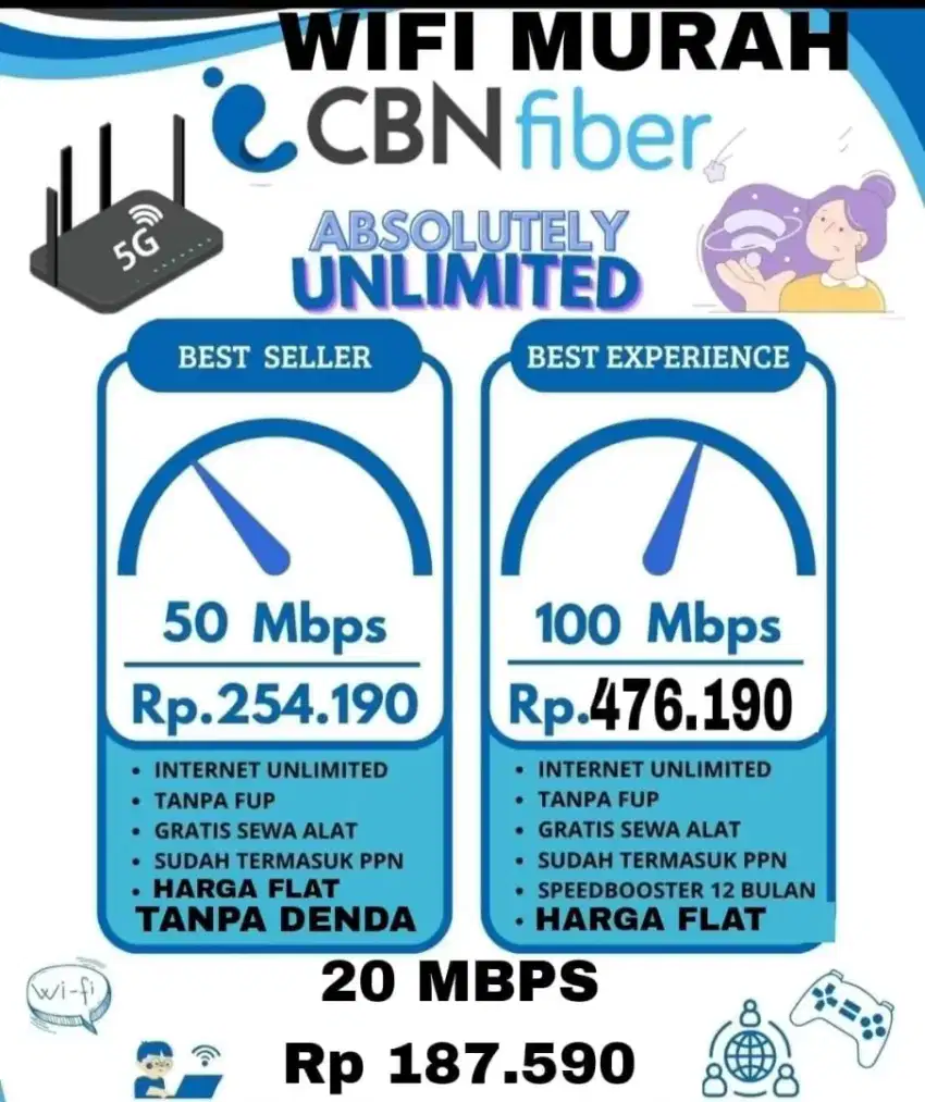 Wifi CBN murah 20mbps