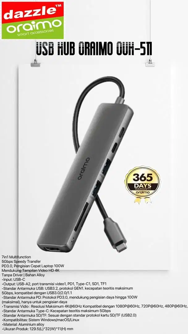 USB HUB ORAIMO OUH-51I