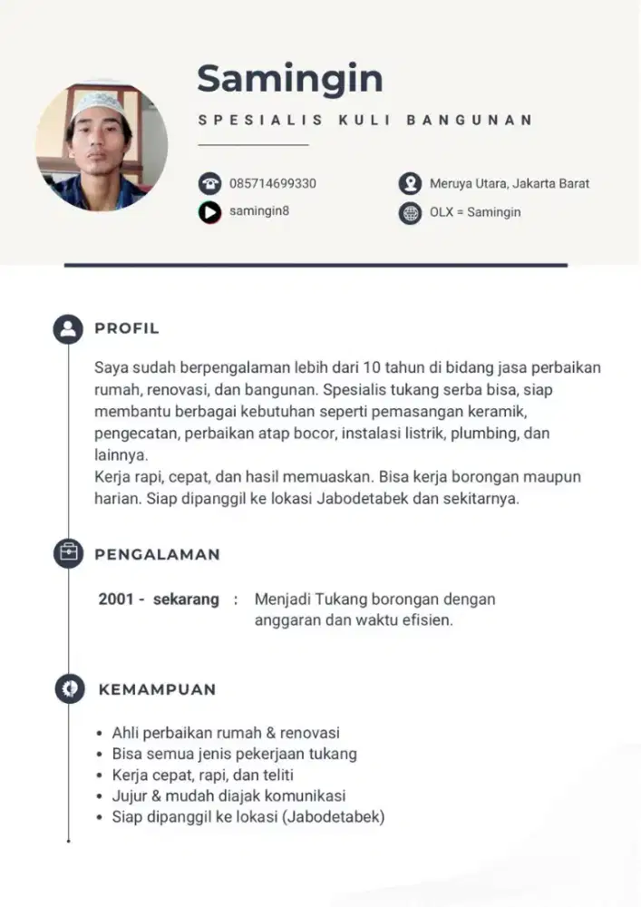 Jasa Kuli Bangunan Spesialis Jabodetabek, 10 Tahun Pengalaman
