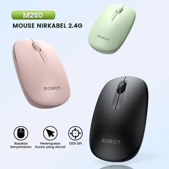 Mouse Wireless Robot M260 2.4G Optical USB