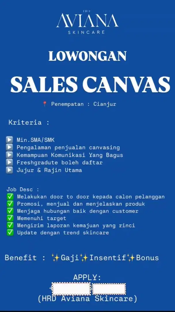 SALES CANVAS (CIANJUR)