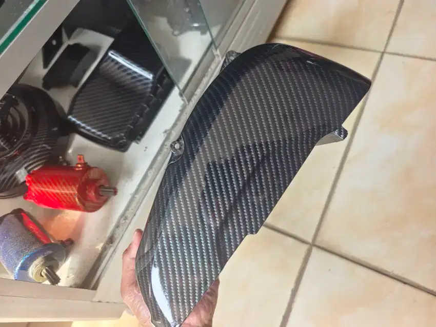 Tutup filter ori yamaha fazzio carbon hitam