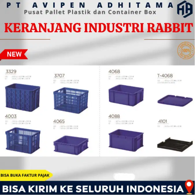 Container Box Plastik Rabbit Keranjang Plastik Industri Bogor