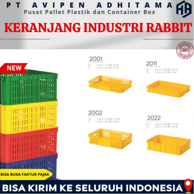 Container Box Plastik Rabbit Keranjang Plastik Industri Depok