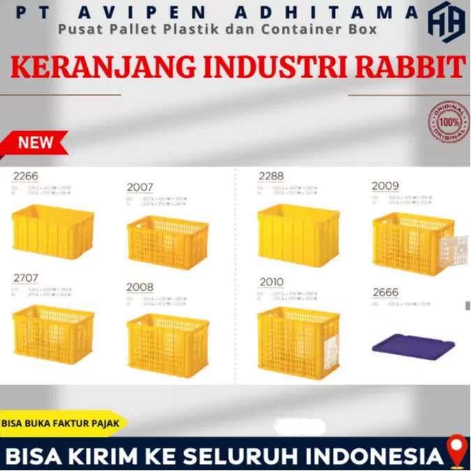 Container Box Plastik Rabbit Keranjang Plastik Industri Surabaya