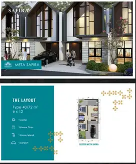 RUMAH DIJUAL BOULEVARD LT72m² META SAFIRA KARAWACI