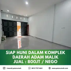 rumah siap huni cantik komplek daerah adam malik kota medan