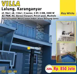 Rumah Bagus 2 Lantai Furnished +Private Poll Lokasi Lalung Karanganyar