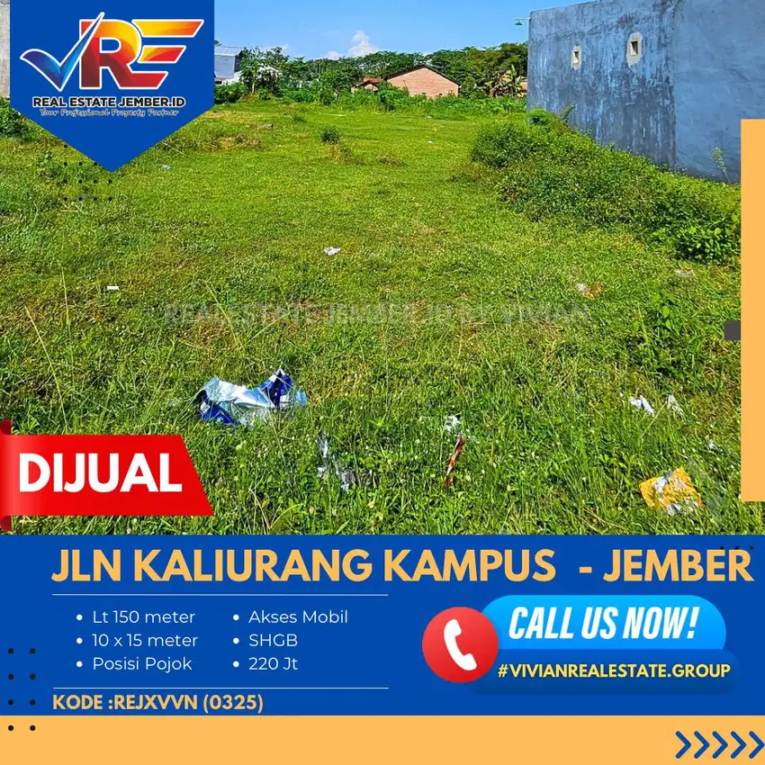 TANAH KAVLING DI KALIURANG KAMPUS JEMBER