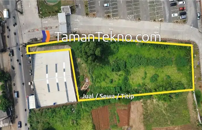 Tanah Komersial 3.000m jl. Raya Puspitek Setu Babakan BSD Tangerang