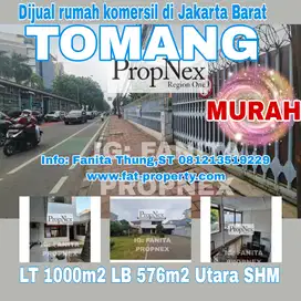 Dijual rumah komersil di Jl Tomang Raya,Jakarta Barat LT 1000m2 LB576m