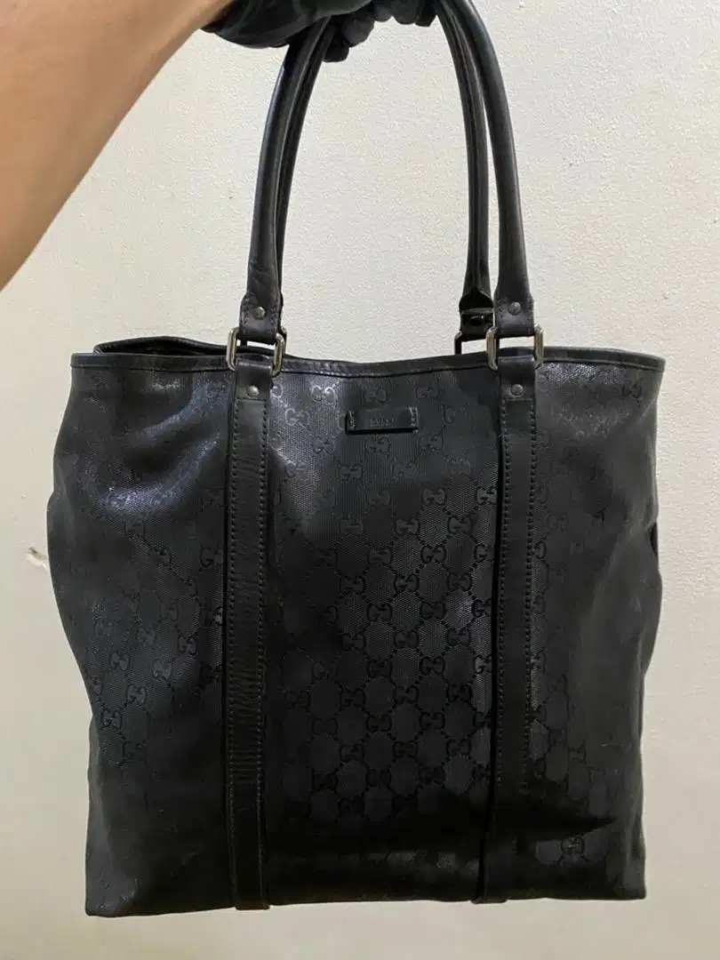 Gucci totebag black pattern unisex original (sale) harga net