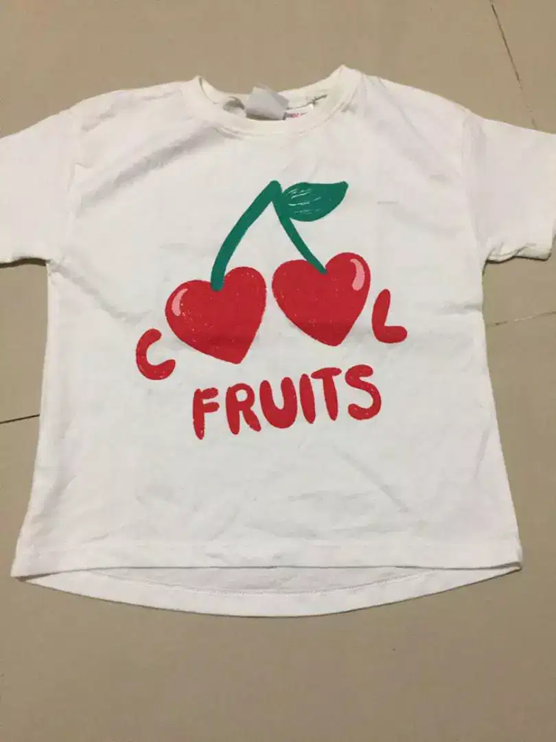 Kaos Anak Perempuan Brand Zara Umur 1 sampai 7 Tahun