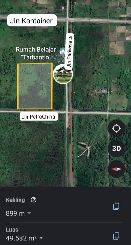 jual Tanah di Kab.Sorong jln.Kontener,Luas 5 Hektar