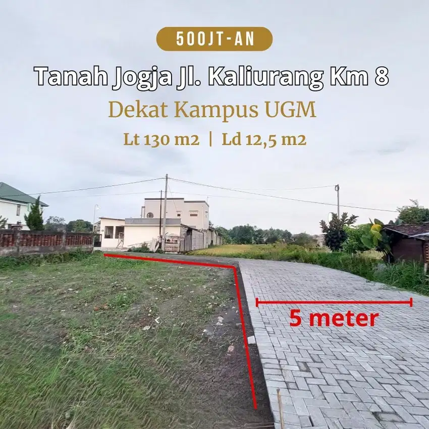 Utara jalan Damai dekat kampus UGM ,shm p UNIT