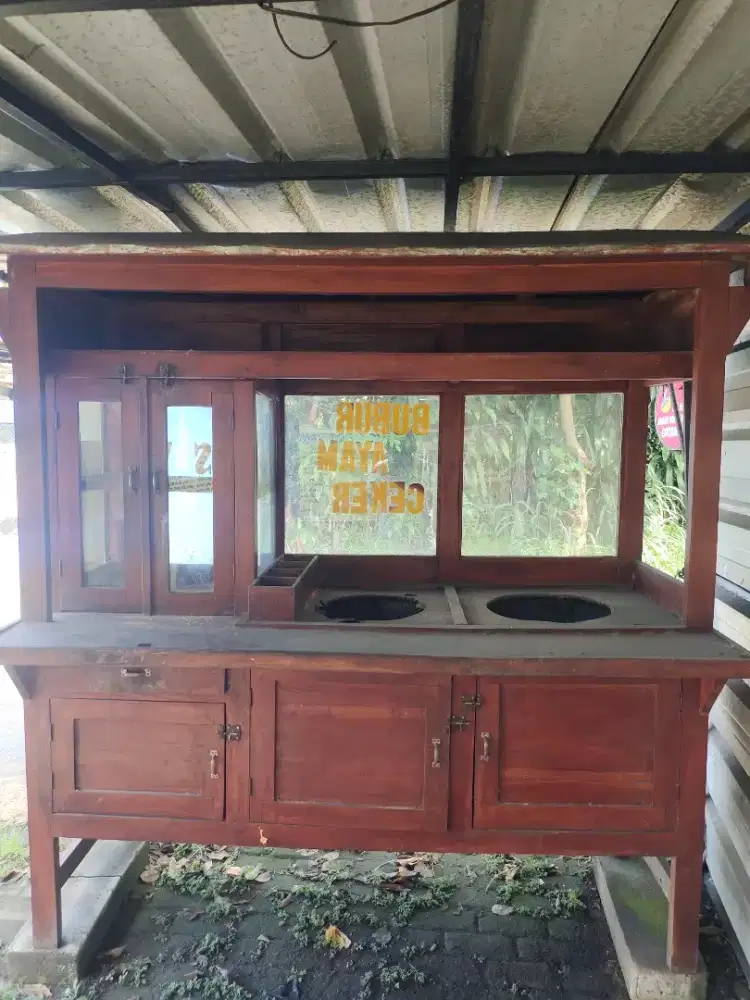 Jual Gerobak bubur ayam kayu, mie ayam dll