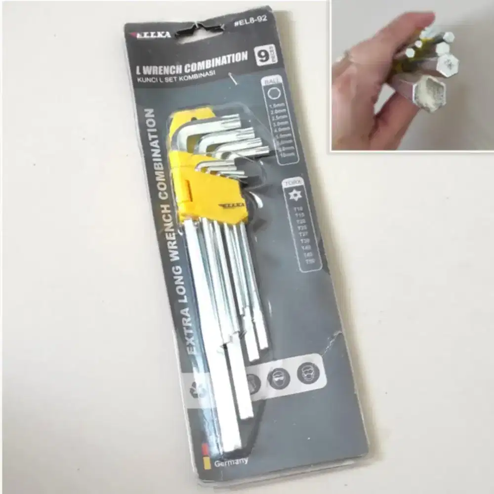 Kunci L Kombinasi Flat dan Bintang