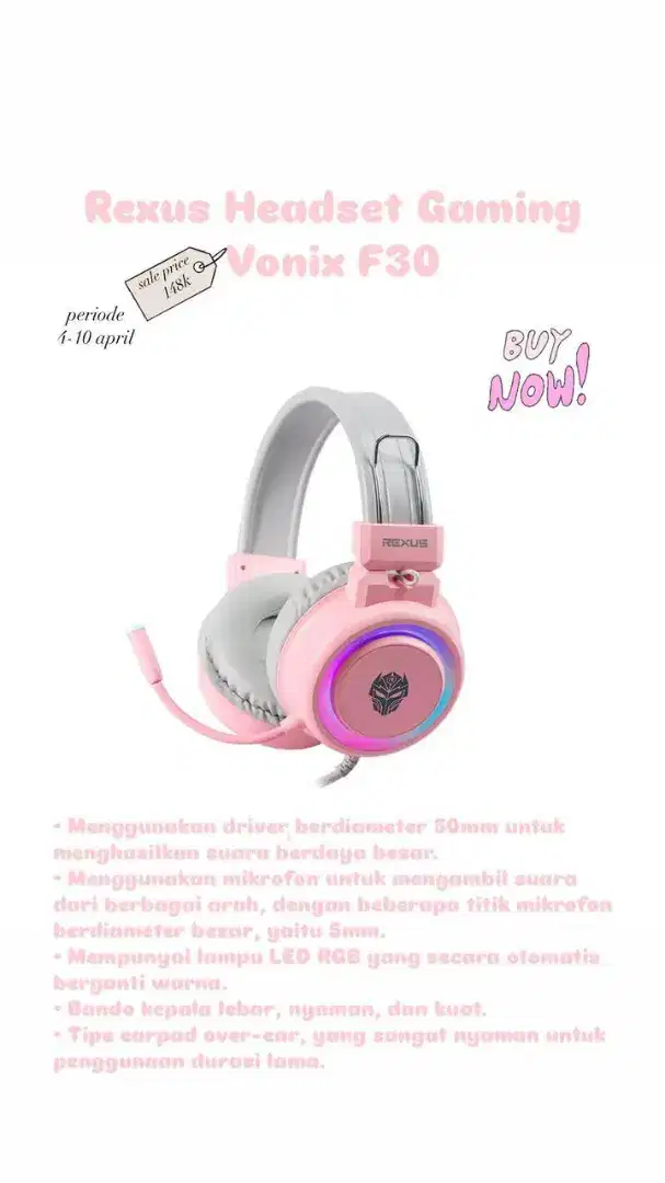 Headphone gaming rexus F30