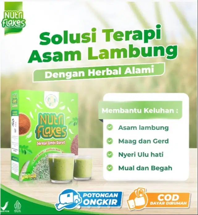 Nutriflakes - Suplemen Makanan Diet Minuman Serbuk Umbi Garut