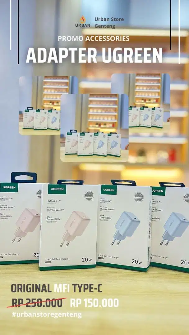 Adaptor ugreen 20W MFI type-c original